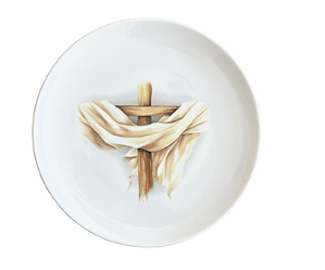 Prato Sobremesa Porcelana Cruz 21 cm