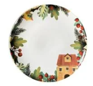 Prato sobremesa Porcelana 21cm Estampa Casinha