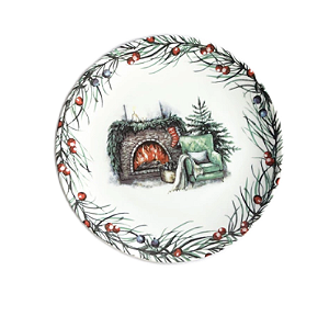 Prato Sobremesa Floresta Lareira 21cm