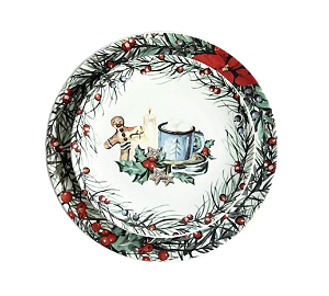 Kit Raso e Sobremesa Porcelana estampa ginger