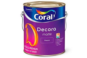 Tinta Acrílica Fosca Coral Decora 3,6lt Branco Premium Matte