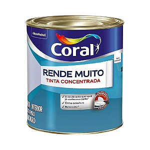 Tinta Acrílica Rende Muito Branco Fosco 900ml Parede Coral Original