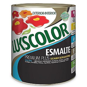 Tinta Esmalte Acetinado Base Água Branco 900ml Lukscolor 1/4