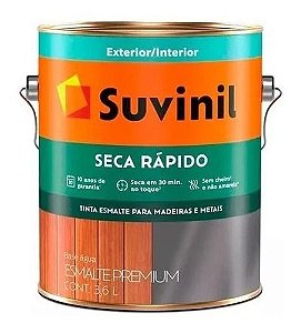 Tinta Esmalte Base De Água Preto Brilhante Suvinil 3,6 Lt