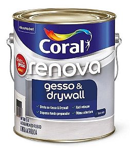 Tinta Para Gesso E Drywall Renova Branco 3,6lt Coral