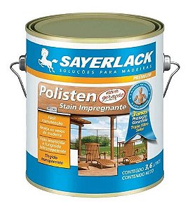 Verniz Stain Polisten Mogno Inglês Sayerlack 3,6 Litros