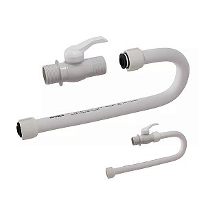 Engate Flexível C/Registro PVC 1/2 Branco 40 50 60cm Estrela