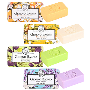 Sabonete Natural Em Barra Mão Corpo Aromas 180g Giorno Bagno