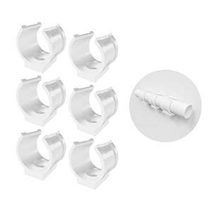 Kit 6un Abraçadeira De Impacto P/Cano Tubo 4' Branca Estrela