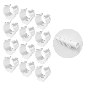 Kit 12un Abraçadeira De Impacto P/Cano Tubo 4' Branca Estrela