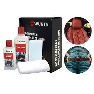 Kit Limpeza e Hidratação de Couro Banco Jaqueta Bolsa Wurth