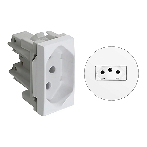 Módulo de Tomada Padrão 2p+T 10A Branco Alumbra Siena 6079