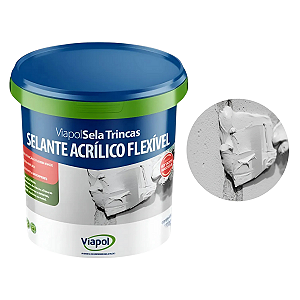 Selante Acrílico Flexível Trincas Fissuras Massa 5kg Viapol