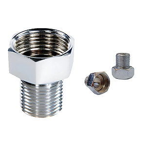 Bucha de Aumento 1/2 x 3/4 Rosca Cromado Hidráulico Garden