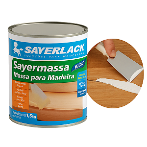 Sayermassa Massa Para Madeira 1,5kg Branco 900ml Sayerlack