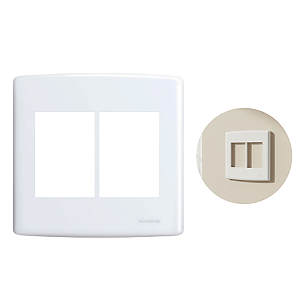 Placa Para 6 Módulo Horizontal 4x4 Alumbra Siena Branco 6433