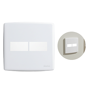 Placa Para 2 Módulos Distanciados 4x4 Alumbra Siena 6411