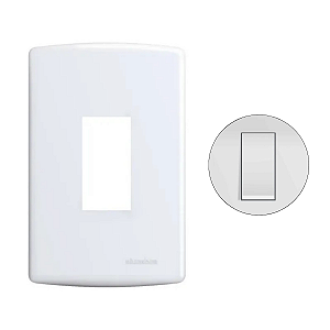 Placa Para 1 Módulo Vertical 4x2 Branco Alumbra Siena 6401