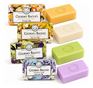 Kit Presente Sabonete Em Barra Mão Corpo Giorno Bagno 180g Aromas