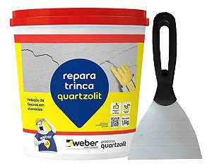 Massa Repara Trinca 1,5kg Sela Fissura Quartzolit + Espátula