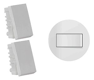 Kit 2un Módulo Interruptor Simples Alumbra Siena Branco 6011