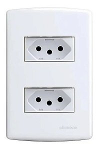 Placa C/tomada Dupla 20a Embutir 4x2 127/220v Alumbra Siena