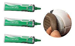 Kit 3un Cola Contato Sapato Tenis Bolsa Couro 75g Amazonas
