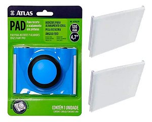 Pad Recorte Pintura Parede Rotativo Canto + 2und Refil Atlas