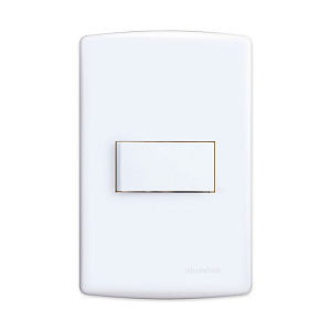 Conjunto Interruptor Simples C/Placa 4X2 Siena 6511 Branco