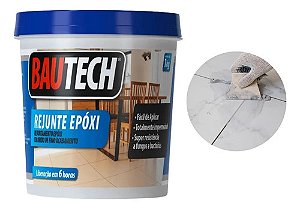Rejunte Epóxi Porcelanato Impermeável 1kg Bautech Cores