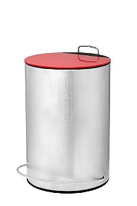 Lixeira Inox 12L com Pedal e Balde Removível – Acabamento Escovado
