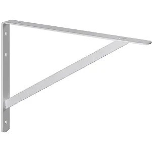 Mão Francesa Reforçada 150x200 mm em Aço Carbono – Pintura Epóxi Branca