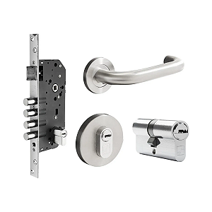 Fechadura Fortezza F3201/M9010 Inox | 4 Pinos para Mais Segurança