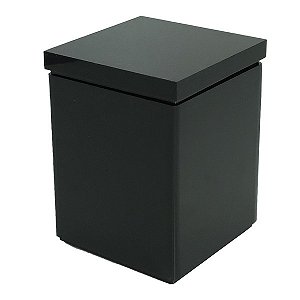 Porta Cotonetes Top Preto Banho Mais