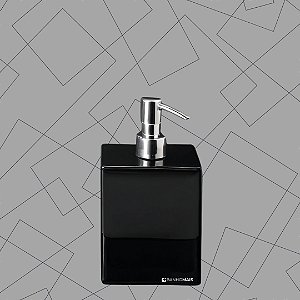Porta Sabonete Líquido Preto Box BanhoMais – Design Sofisticado