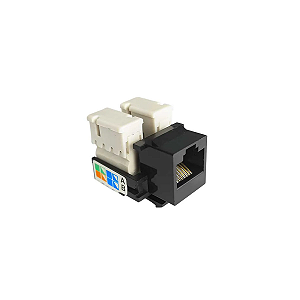 Conector RJ45 CAT5e Preto Keystone Key-Etherlink - QTMOV 99040.01