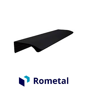 Puxador Rometal Luna RM-414 100mm Preto Fosco