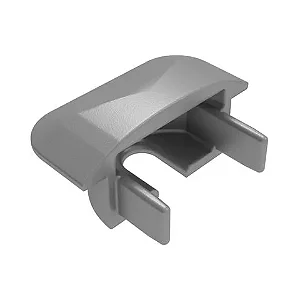 Ponteira PE-331 Cromo Acetinado para Perfil LED RM-331 Rometal
