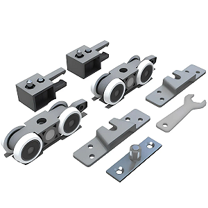 Kit Rometal RO 82 Basic para Porta de Correr – Até 100kg – Ideal para Madeira ou Alumínio