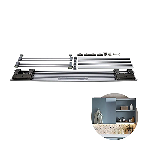 Rometal Coplanar C-810 1750mm – Sistema Deslizante Oculto para Portas de Armário