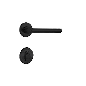 Fechadura La Fonte 6521 Externa – Preto Fosco com Roseta Redonda
