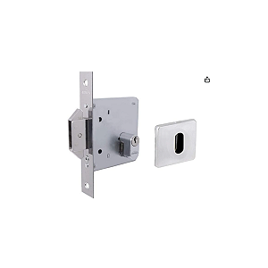 Fechadura Arouca  Correr Externa IE 98 Inox Escovado para Porta de Correr