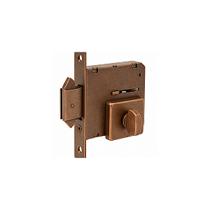 Fechadura Arouca Correr WC IBT 86 Cobre Envelhecido para Banheiro