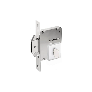 Fechadura Arouca WC IE 98 Inox Escovado para Porta de Correr de Banheiro