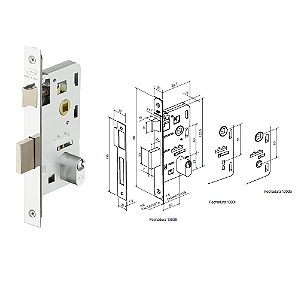 Fechadura Imab Duna CA 40mm – Cilindro 3000 para Porta Externa