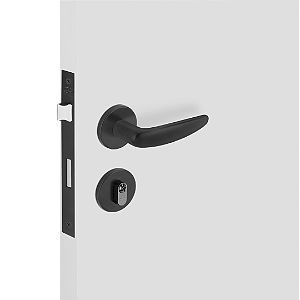 Fechadura Imab Vert 2 Externo – Preto Fosco com Roseta 77
