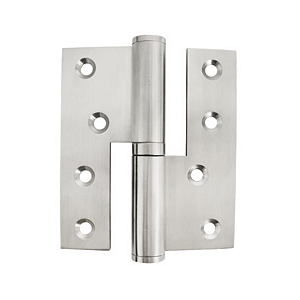 Dobradiça Hamburguesa Hafele Esquerda 100x88mm Inox Escovado