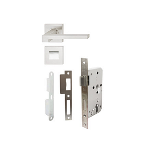 Hafele DRITTO WC Reta – Fechadura Embutida com Acabamento Inox Brilhante