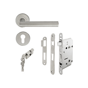 Hafele HEGEL EXT Inox Polido – Fechadura Embutida Reta para Entrada Residencial