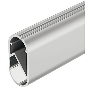 Hafele Tubo Cabideiro Iluminado Loox 5105 2500mm – Alumínio com Difusor Fosco para Fita LED 10mm